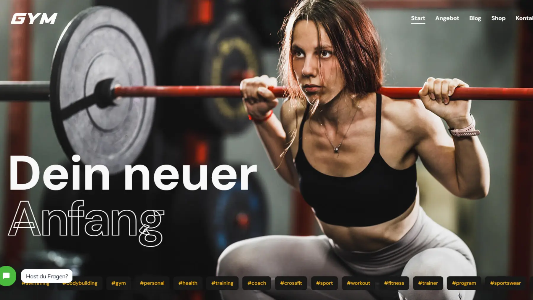 Fitnessstudio Webseite Design - responsive Webdesign von Dukart Agentur